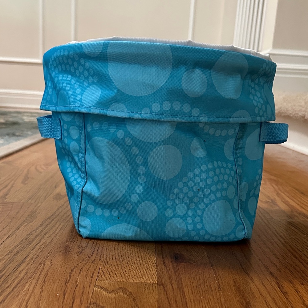 Thirty-one Blue Patterned Storage Bin / Basket